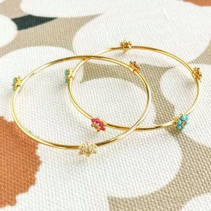 Kate Spade | Myosotis Flower | Gold Bangle Set